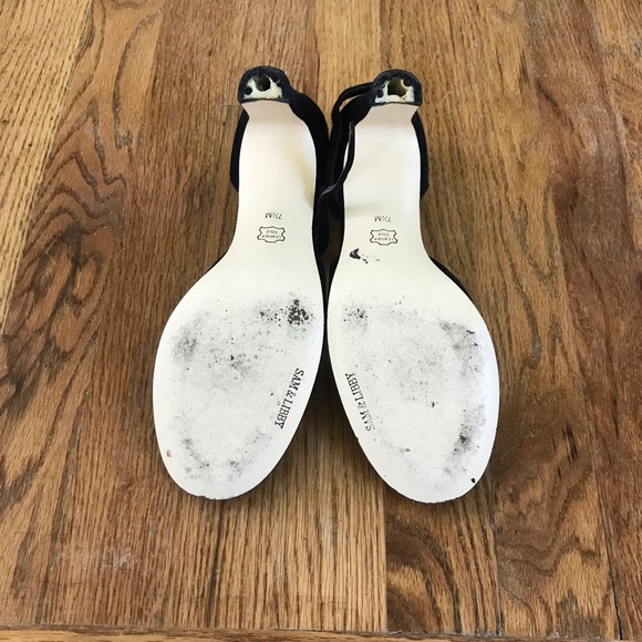 Black 3 inch chunky heels Sam and Libby. - Picture 2 of 3